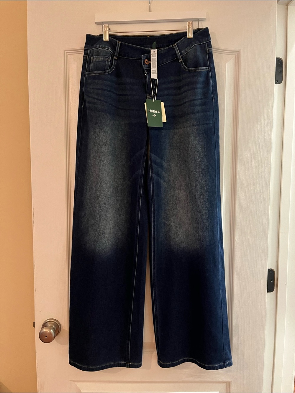 HALARA Dark Blue Wide Leg Jeans